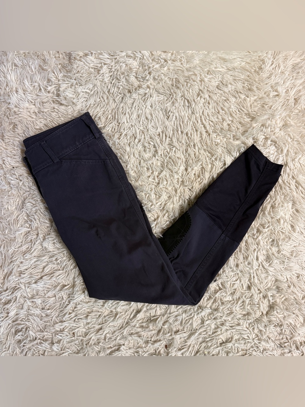 Women’s Size 24R Navy Mastermind Knee Patch Horseback Riding Breeches. Good Cond